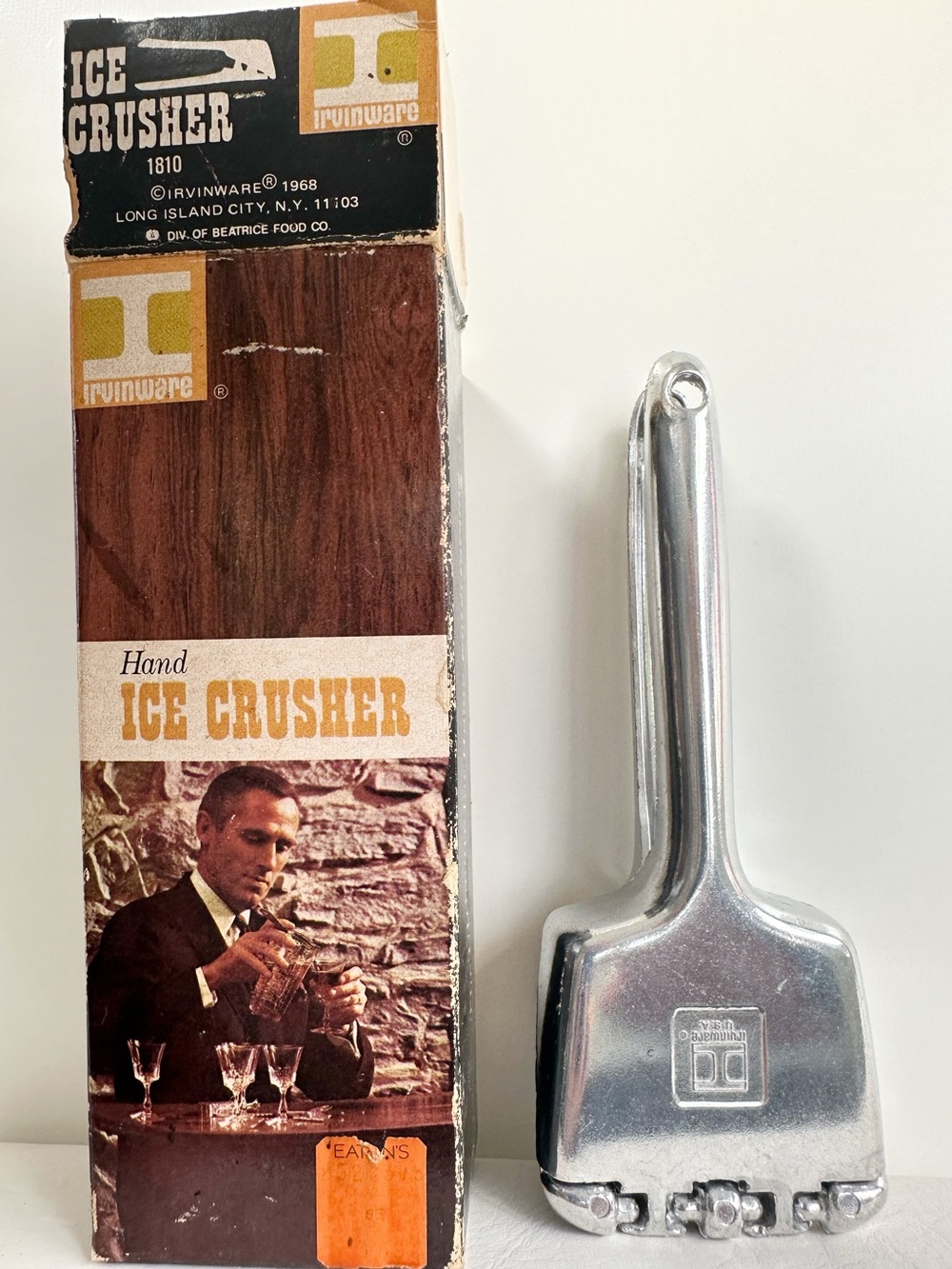 Vintage 60s Irvinware Hand Ice Crusher Bar Tool